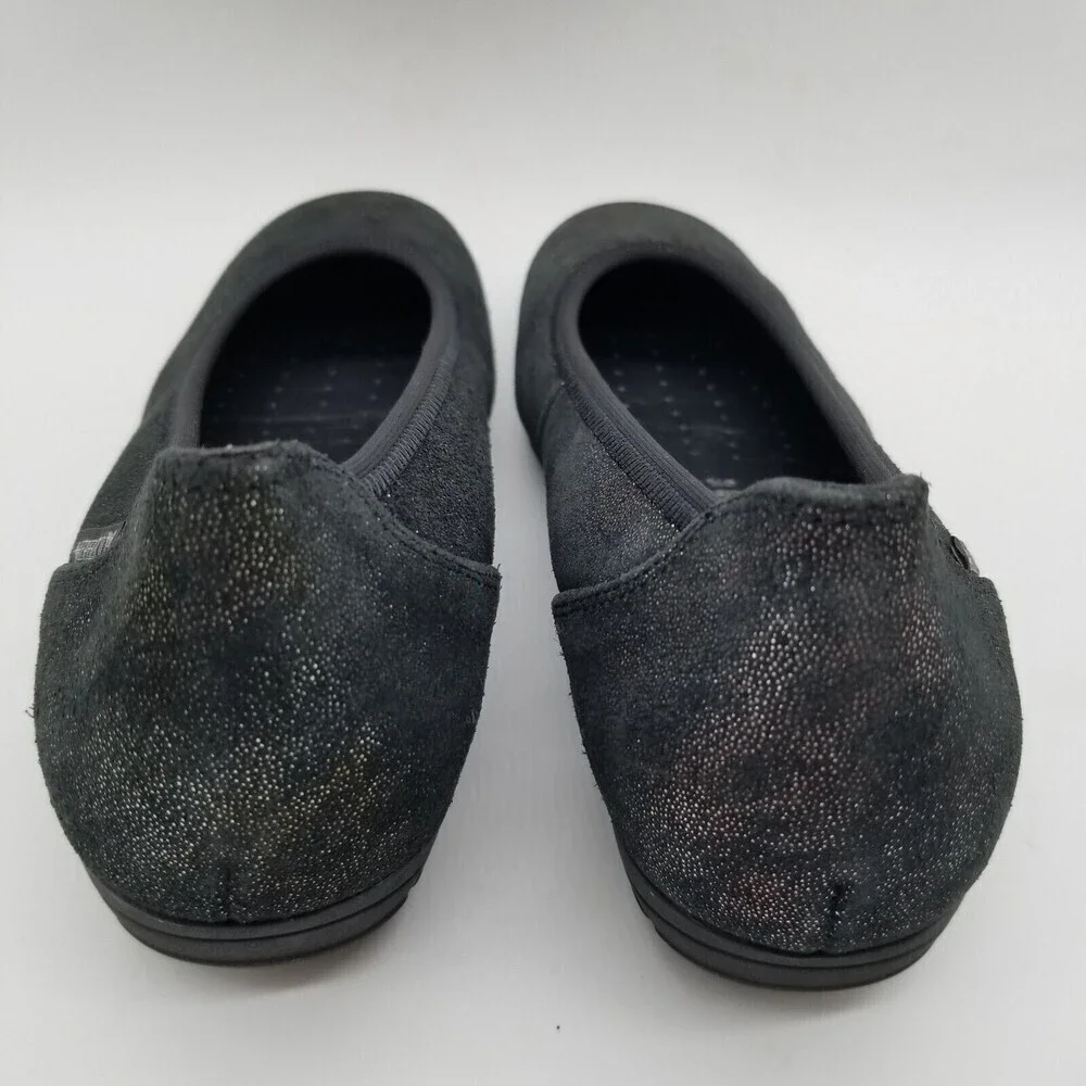 Mephisto Womens Black Glitter Round Toe Emilie  Ballet‎ Flats Size 6.5